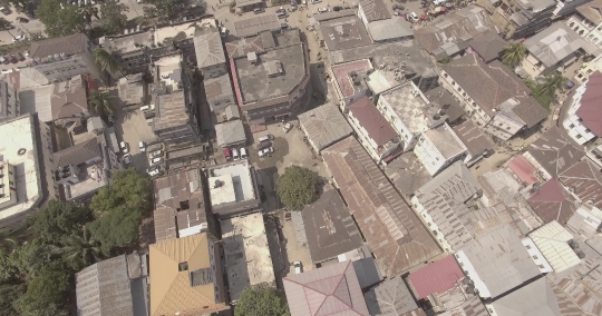 Aerial shot of Stone Town