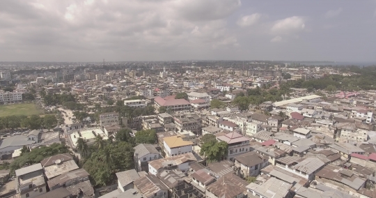 Aerial shot over Stone Town
