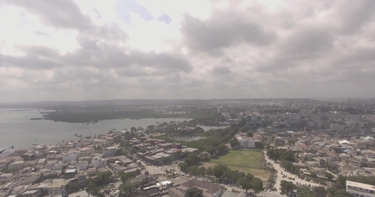 Aerial Shot over Zanzibar