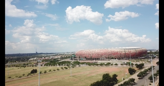 FNB Stadium low flying