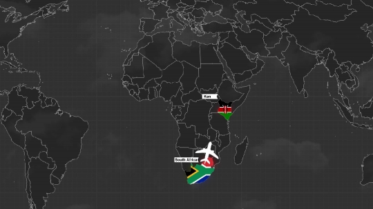 South Africa to Kenya (Animation)