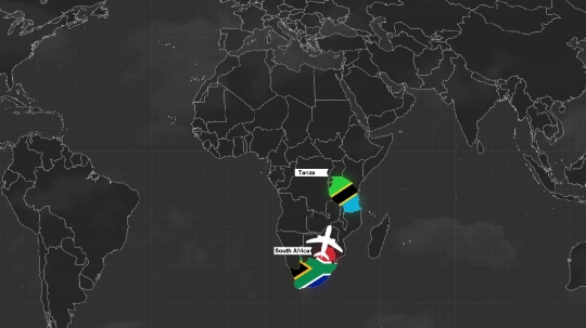 South Africa to Tanzania (Animation)